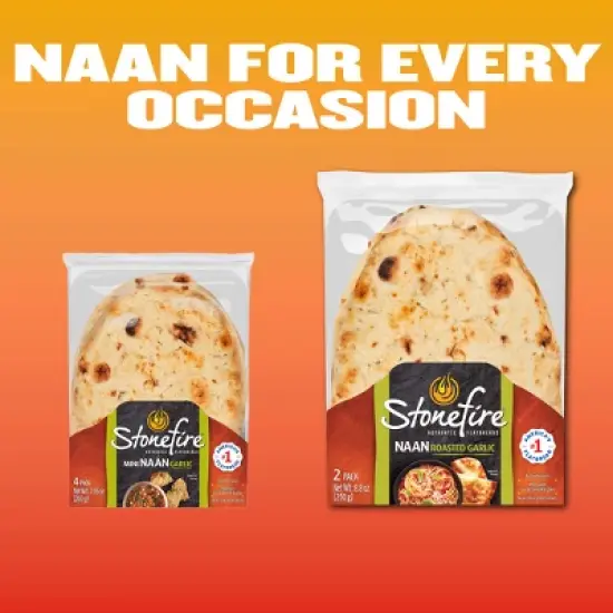 Stonefire Garlic Mini Naan - 4ct image {5}