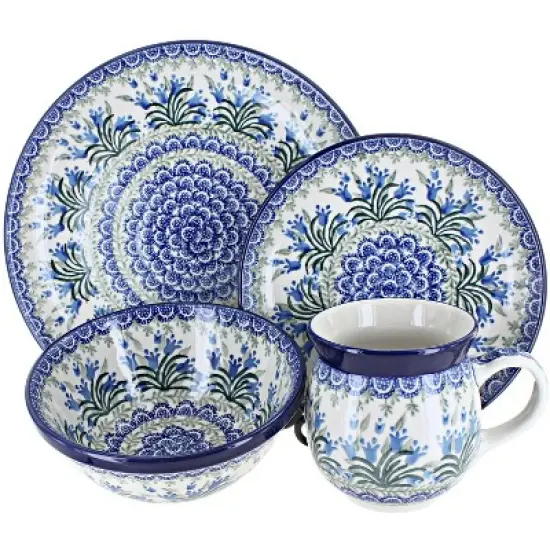 Blue Rose Polish Pottery Ceramika Artystyczna Dinnerware (4 PC) image {32}