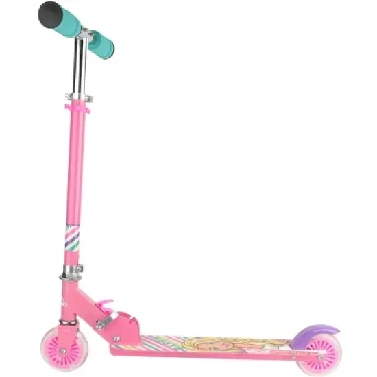 Barbie - 2 Wheel foldable Scooter Light Up Wheels lightweight and sturdy for Kids image {4}