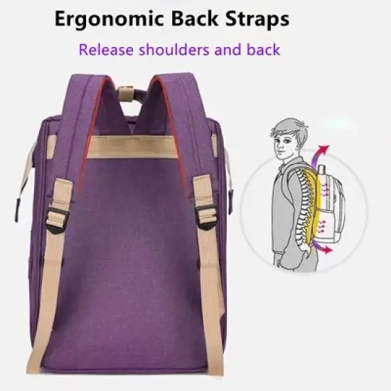 Itopfox Portable Diaper Changing Backpack with Large Capacity, Waterproof, Lightweight, and Versatile for Parents with Baby image {2}