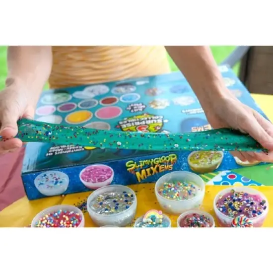 Slimygloop Mix'Ems DIY Slime Kit For Kids | Includes 10 Slime Colors & 8 Mix-Ins image {5}