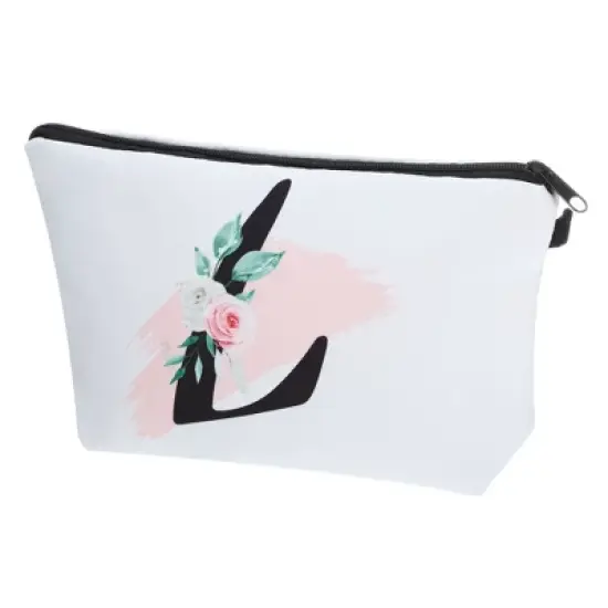 Unique Bargains Large Capacity Zipper Personalized Small Makeup Bag White image {15}