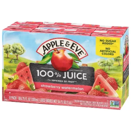 Apple & Eve Strawberry Watermelon Fruit Juice - 8pk image {2}