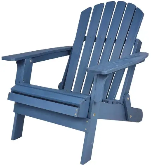 Whisen Oversized Wooden Adirondack Chair with Pre-Assembled Back image {8}