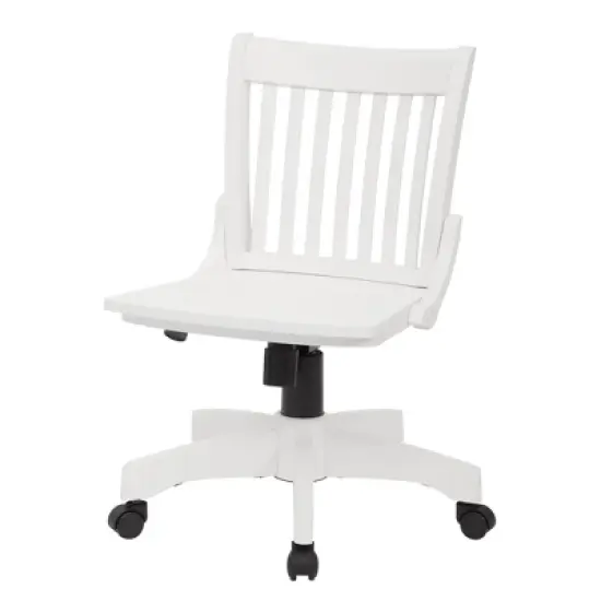 Deluxe Armless Wood Bankers Chair White - OSP Home Furnishings image {1}