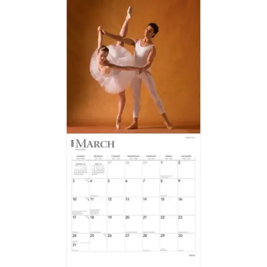 Browntrout 2024 Wall Calendar 12"x12" Ballet Foiled image {2}