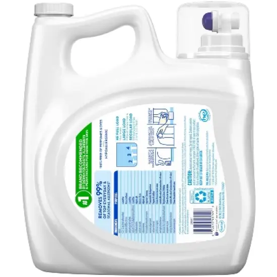 All Free Clear Liquid Laundry Detergent with OXI Stain Removers 79 Loads - 141 fl oz image {2}