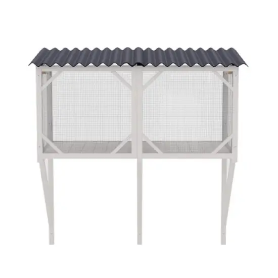 Kumasinova Outdoor Cat Window Perch,43.3" Wooden Cat Cage Enclosure for Indoor Cats,Weatherproof Outdoor Cat House with 270&deg; View for Sunbathing image {4}