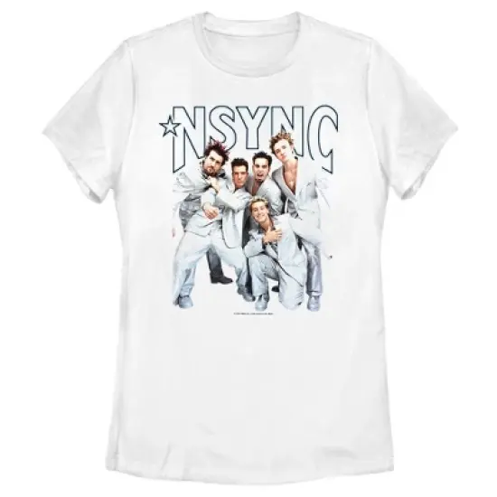 Women's NSYNC Iconic White Suits T-Shirt image {4}