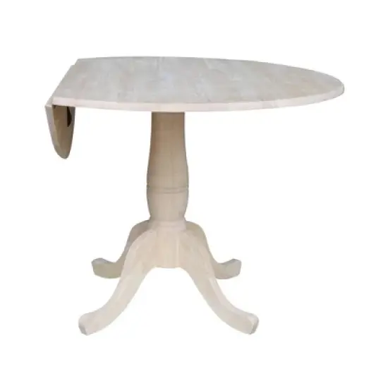 Timothy Round Drop Leaf Table - Unfinished - International Concepts image {1}
