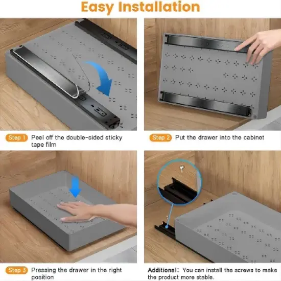 Pull out Cabinet Organizer, Pull out Drawers for Kitchen Cupboards, Under Shelf Storage & Organisation image {3}