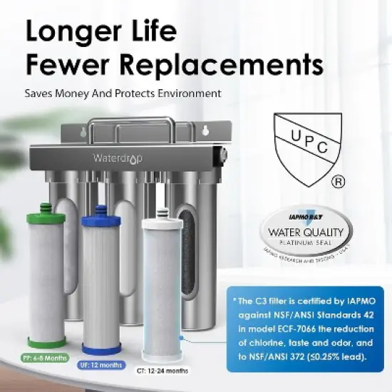 Waterdrop TST-UF 0.01&mu;m Ultra-Filtration Under Sink Water Filter image {5}