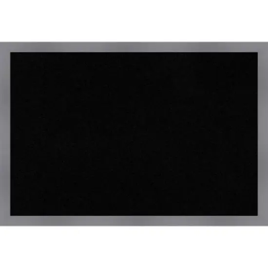 38"x26" Edwin Wood Frame Black Cork Board Gray - Amanti Art image {10}