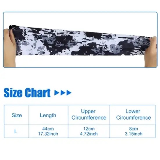 Unique Bargains Basketball Sports Camouflage Cooling Arm Elbow Compression Sleeve Black Gray White 1 Pair image {3}