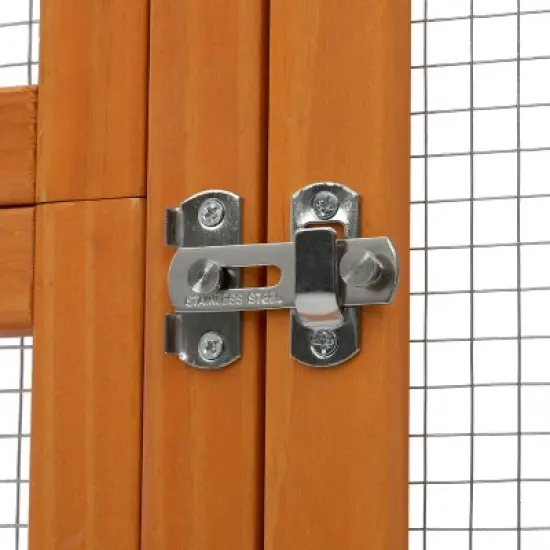 Wooden Catio Outdoor Cat Enclosure, 118" Large Cat Playhouse with Cat House, Platforms, Ramps, Cat Cage Feral Cat Shelter for Multiple Cats image {7}