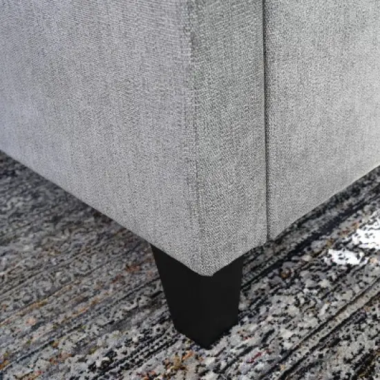 6pc Aurora Mid-Century Gray Bedroom Set with Upholstered Bed - Abbyson Living image {6}