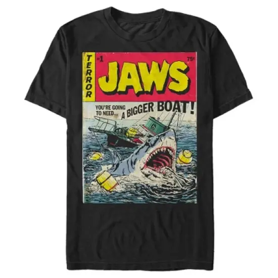 Men's Jaws Retro Comic Book Shark T-Shirt image {3}