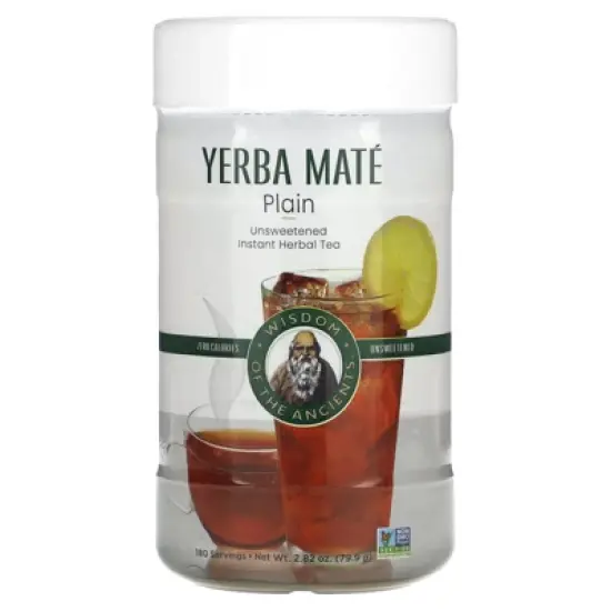 Wisdom Of The Ancient Yerba Mate Plain, Instant Herbal Tea, Unsweetened, 2.82 oz (79.9 g) image {3}