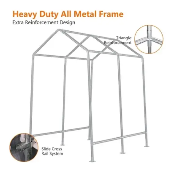 Outdoor Carport Storage Tent Garage Heavy Duty Shed Car Shelter Canopy image {4}