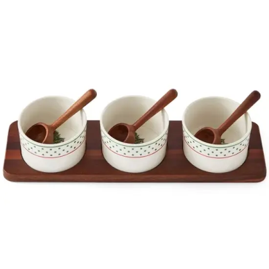 Spode Christmas Tree Polka Dot 7-Piece Condiment Set image {7}