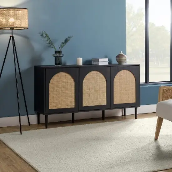 Philemon &nbsp;56Wide Modern Cabinet Sideboard with Rattan Design | Karat Home image {11}