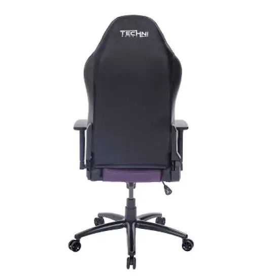 Ergonomic High Back Racer Style Video Gaming Chair Purple/Black - Techni Sport image {10}
