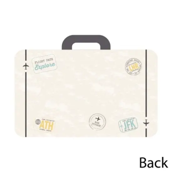 Big Dot of Happiness World Awaits - Shaped Thank You Cards - Travel Themed Party Thank You Note Cards with Envelopes - Set of 12 image {3}