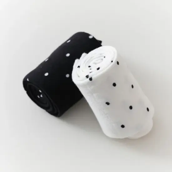 Anna-Kaci Women's 2-Pair Knee-High Socks with Classic Polka Dot Pattern Soft Stretch Fabric Perfect for Gifting and Everyday Wear image {6}