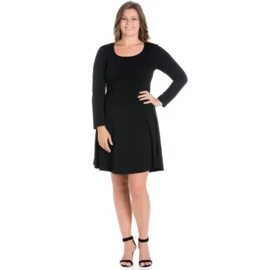 Long Sleeve Knee Length Plus Size Dress image {4}