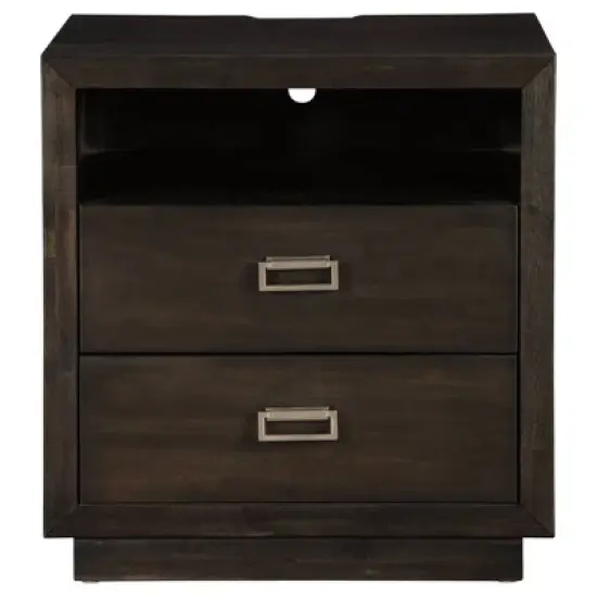 Hyndell Nightstand Dark Brown - Signature Design by Ashley image {2}