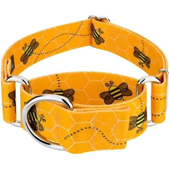 Country Brook Petz 1 1/2 Inch Busy Bee Martingale Dog Collar image {5}