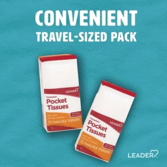 Leader - Pocket Tissues Pack, 15 Ct image {1}