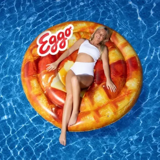 Eggo Waffle 5&rsquo; Pool Float: Novelty Water Float for Ages 14+ image {1}