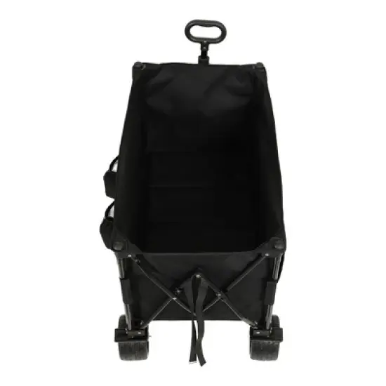 CAVINAS 480lbs Heavy Duty Folding Wagon Cart,All-Terrain Shopping Cart with Locking Brakes & Storage Pockets,Oversized Wagon for Camping image {4}