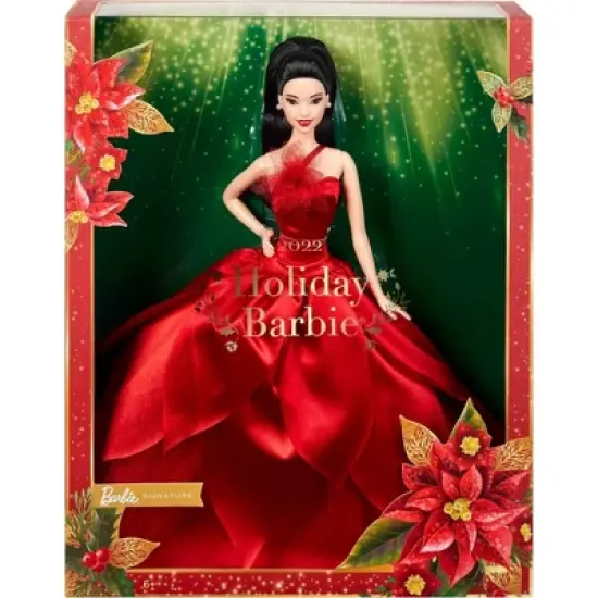 Barbie Signature 2022 Holiday Collector Doll - Straight Black Hair image {5}