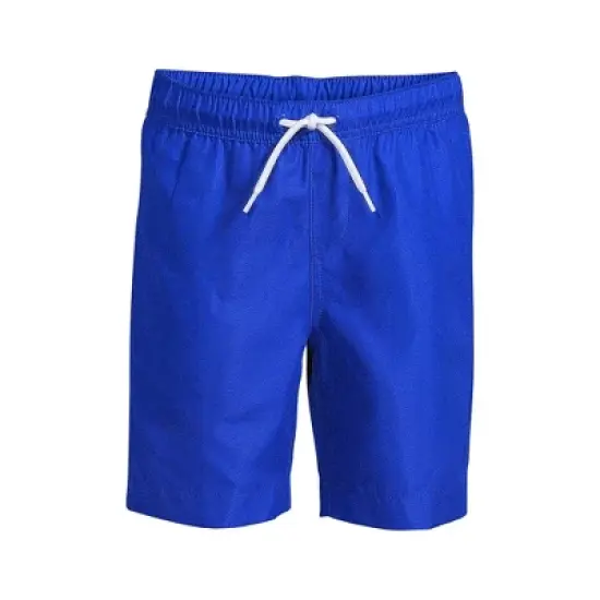Lands' End Boys Solid Swim Trunks image {5}