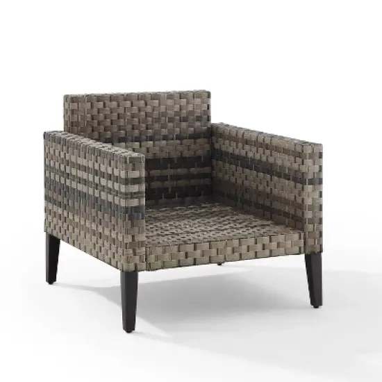 Prescott Outdoor Wicker Arm Chair - Taupe/Brown - Crosley image {7}