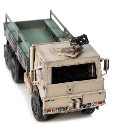 M1083 MTV (Medium Tactical Vehicle) Armored Cab Cargo Truck w/Turret NATO Camouflage "US Army" 1/72 Diecast Model by Panzerkampf image {2}