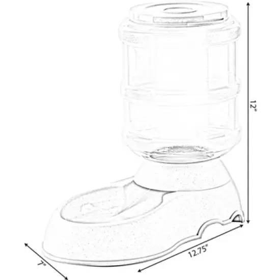 PawsMark Automatic Self Dispensing Gravity Pet Feeder and Waterer for Cats and Dogs image {8}