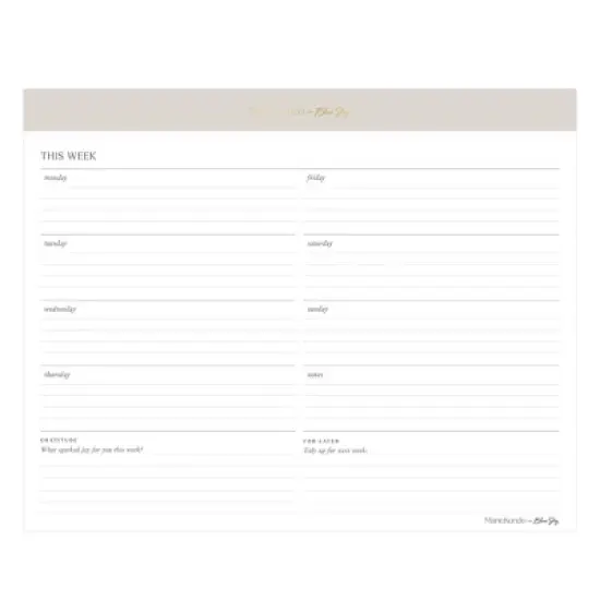 Marie Kondo for Blue Sky Undated Desk Pad 10.14"x8.75" White: Planner & Calendar for Adults, Stationery & Office Use image {3}