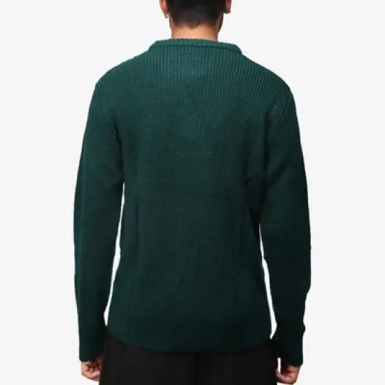 X RAY Men's Crewneck Mixed Texture Sweater image {1}