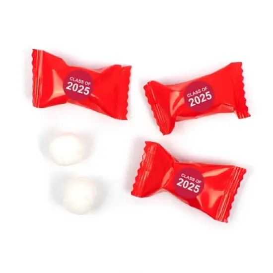 Red Graduation Candy Mints Party Favors Individually Wrapped Buttermints Class of 2025 - 55 Pcs image {4}