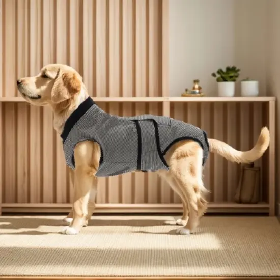 Unique Bargains Pet Recovery Suit Extra Large Black White 1 Pc image {5}