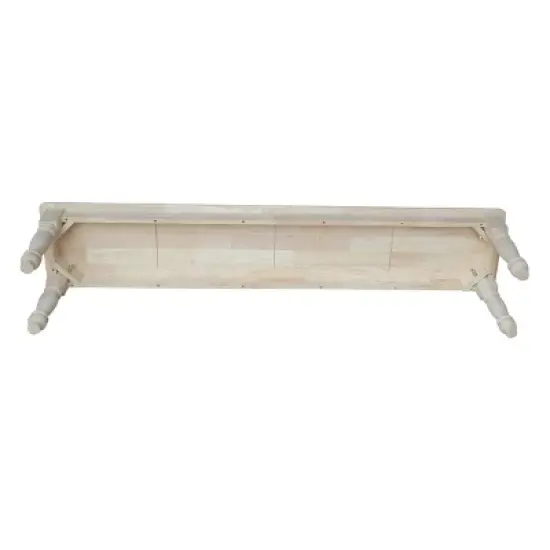 72" Shaker Style Bench with Turned Legs Unfinished - International Concepts image {4}