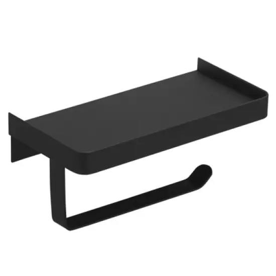 Wall Mount Toilet Paper Holder with Shelf Stainless Steel Paper Roll Holder Tissue Paper Holder image {9}