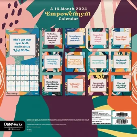 Trends International Inc. 2023-24 Wall Calendar 12"x12" Empowerment image {3}