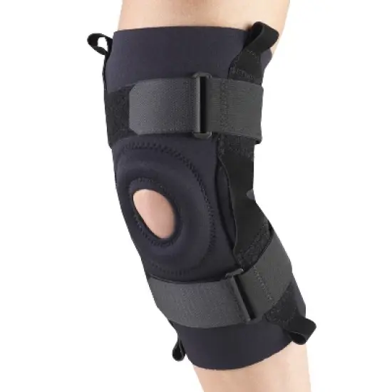 OTC Knee Stabilizer, Hinged Bars, Neoprene, Black image {4}