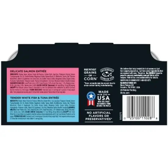 Sheba Perfect Portions Pate Salmon, White Fish & Tuna Adult Premium Wet Cat Food All Stages - 2.6oz/12ct Variety Pack image {1}