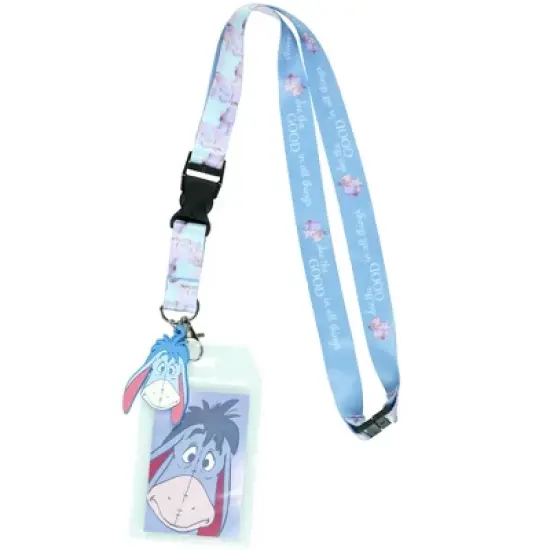 Disney Winnie the Pooh Eeyore See the Good Breakaway Lanyard ID Badge Holder image {5}