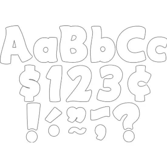 Teacher Created Resources&reg; White Funtastic 4" Letters Combo Pack image {1}